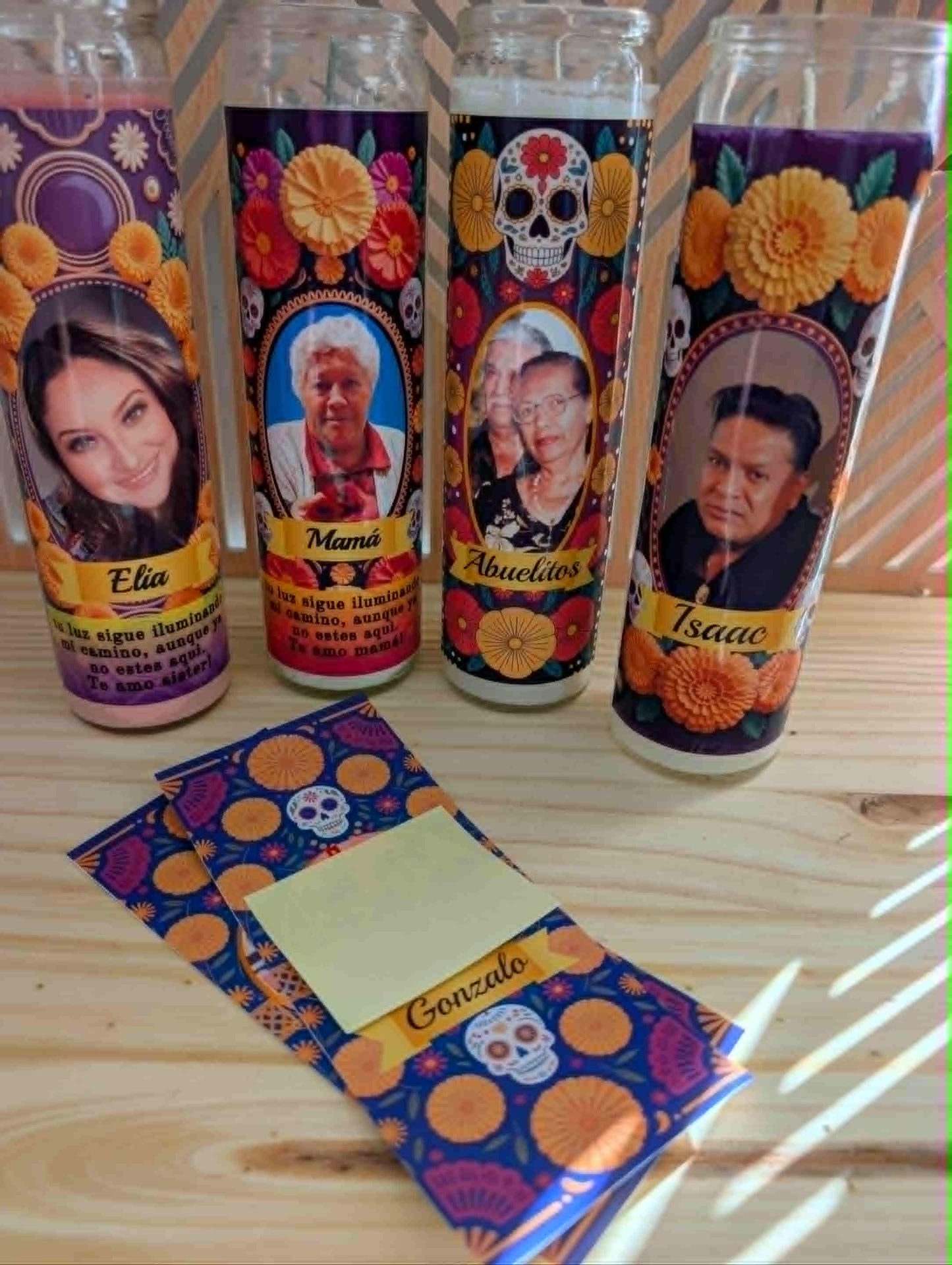 Day of the Dead candle stickers