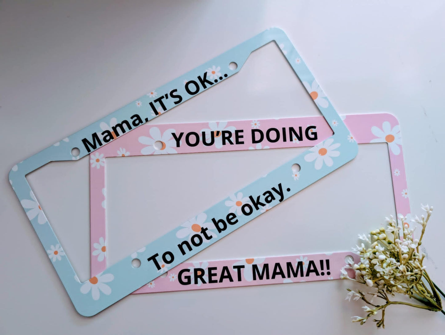 Custom license plate frame