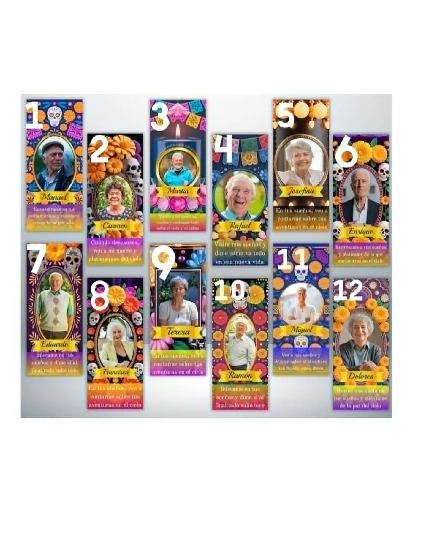 Day of the Dead candle stickers