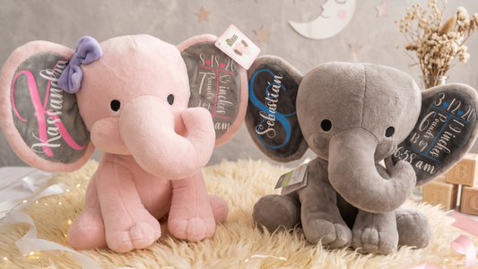Custom plush elephant
