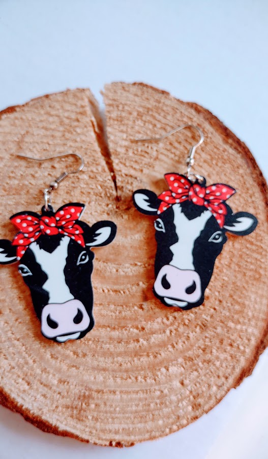 Cow earrings