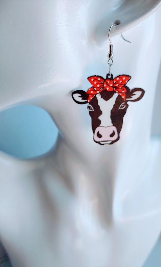 Cow earrings