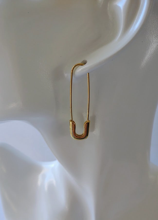 Safety pin earrings