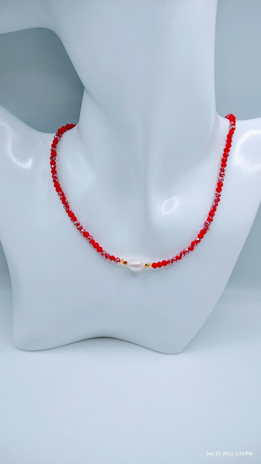 Red Perla necklace