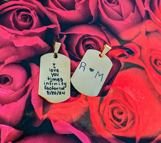 Custom text necklace