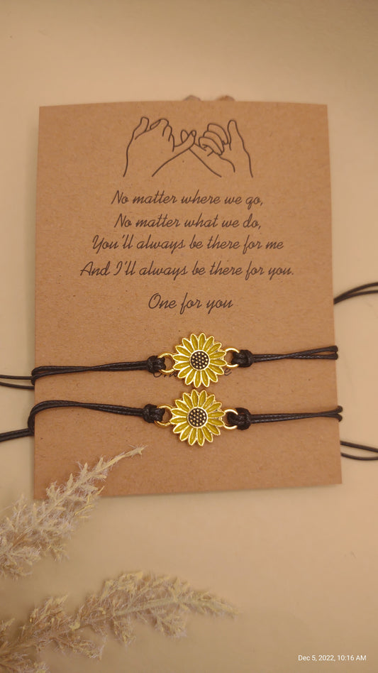 Sunflower besties bracelets