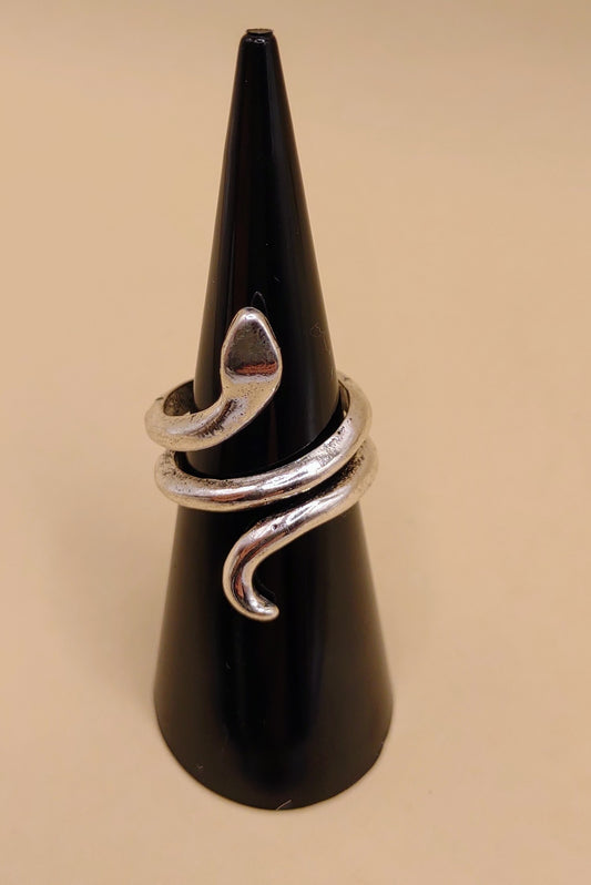 Snake silver ring